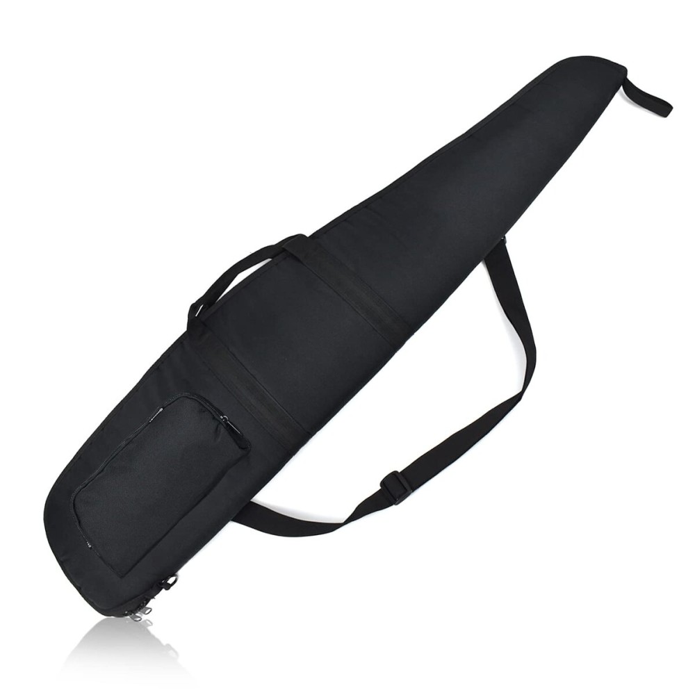 AUMTISC Soft Rifle Case 41/45/49 Padded Shotgun Gun Bag for Storage Scoped Rifles with Zippered Pocket, Detachable Shoulder Sling (Black-44\'\'-Fits Rifles Up To 41\'\')