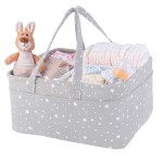QiANBiRD Baby Diaper Caddy Organizer Storage Basket for Girl Boy Shower Gifts Portable Large Nursery Holder Tote for Changing Table or Car Newborn Essentials Baby Registry Must Haves Item