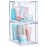 STORi Audrey Stackable Bin Clear Plastic Organizer Drawers | 2 Piece Set | Organize Cosmetics and Beauty Supplies on a Vanity | Made in USA