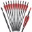 Carbon Crossbow Bolts 20 Inch Hunting Archery Arrows with 4 Vanes Replaced Arrowhead Tip (Pack of 12)