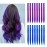16Pcs Color Clip in Hair Extensions Purple Blue Multiple Color Hair 20inch Colorful Straight Fashion Clip on Hairpieces for Girls Women(Purple + Blue)