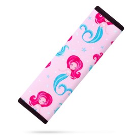 YR Seat Belt Cover for Kids, Soft Comfort Seat Belt Cushion for Children, Cute Cartoon Pattern Car Seat Belt Pads Cover for Girls and Boys, 1 Pack, Mermaid