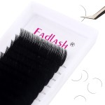 Eyelash Extensions FADLASH 0.18 D Curl Lash Extensions 15-20mm Length Supply Individual Lashes Classic Eyelash Extensions Silk Lashes Single (0.18-D, 15-20mm Mix Tray)