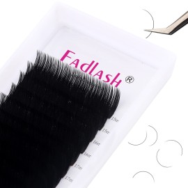 Eyelash Extensions FADLASH 0.18 D Curl Lash Extensions 15-20mm Length Supply Individual Lashes Classic Eyelash Extensions Silk Lashes Single (0.18-D, 15-20mm Mix Tray)