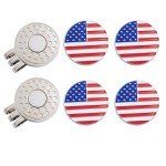 GOLTERS Golf Ball Markers with Hat Clips Value Sets for Men Women Golfer, Removable Attaches Easily to Golf Cap Premium Gifts (Flag)