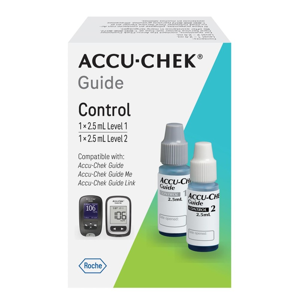 Accu-Chek Guide Diabetes Control Solution for Diabetic Blood Glucose Monitoring (Level 1 & 2 for Guide and Guide Me Test Meters)