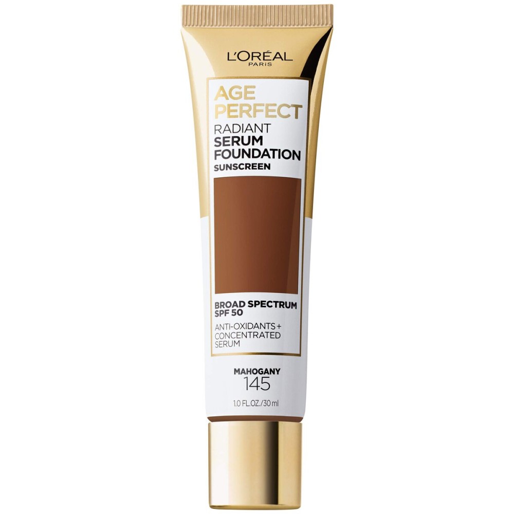 L\'Oreal Paris Age Perfect Radiant Serum Foundation with SPF 50, Mahogany, 1 Ounce