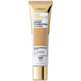L\'Oreal Paris Age Perfect Radiant Serum Foundation with SPF 50, Golden Beige, 1 Ounce