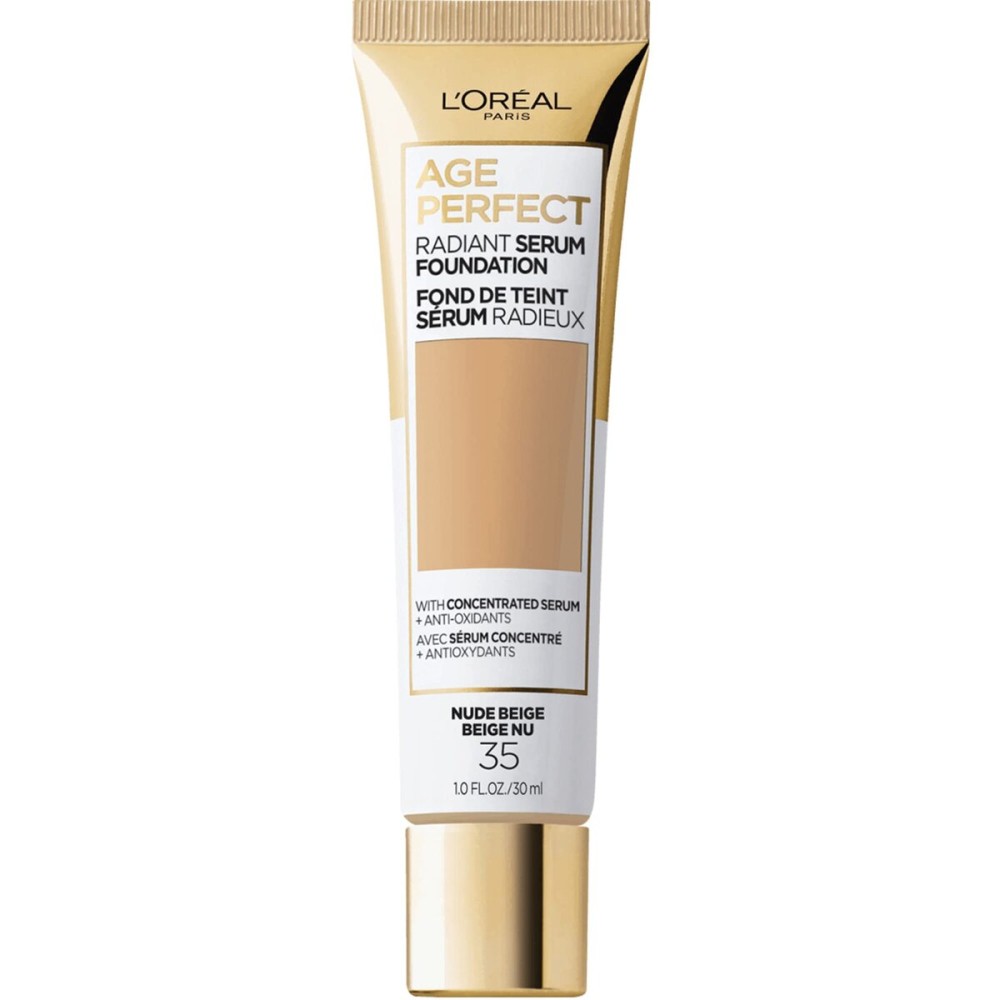 L\'Oreal Paris Age Perfect Radiant Serum Foundation with SPF 50, Nude Beige, 1 Ounce