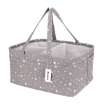 Baby Diaper Caddy Organizer- Extra Large Portable Diaper Basket with Removable Divider, Multi-Use Nursery Organizer for Diapers,Wipes,Baby Essential-Perfect Baby Basket bag Registry Must Have