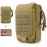 WYNEX Tactical EDC Pouch, Molle Utility Pouches Gadget Organizer Phone Holder Waist Pack Smartphone Pouch Tool Holster Pocket Khaki