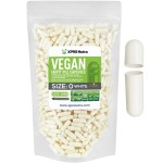 XPRS Nutra Size 0 Empty Capsules - 1000 Count Empty Vegan Capsules - Vegetarian Pills - DIY Vegetable Capsule Filling - Veggie Pill Caps for Do-It-Yourself Supplements (White)