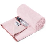 Heathyoga Yoga Mat Towel Non Slip for Hot Yoga Towel with Silicone Grip & Free Spray Bottle, 72X26 Extra Large Microfiber Yoga Towel for Bikram, Pilates, Fitness (Pink)