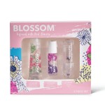 Blossom Moisturizing Lip Gloss Tubes, Roll on Lip Gloss, Scented pH Color Change Lip Balm, Infused with Real Flowers, 0.7 fl. oz/15mL, 3 Pack Gift Set, Watermelon/Coconut/Purple