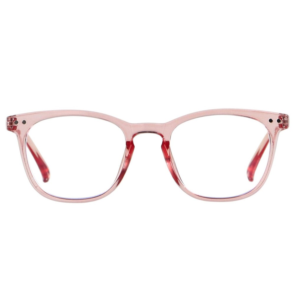 ANDWOOD Blue Light Blocking Glasses Women Men Computer Small Face Clear Bluelight Blocker Eyeglasses Frame Square Pink
