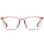 ANDWOOD Blue Light Blocking Glasses Women Men Computer Small Face Clear Bluelight Blocker Eyeglasses Frame Square Pink