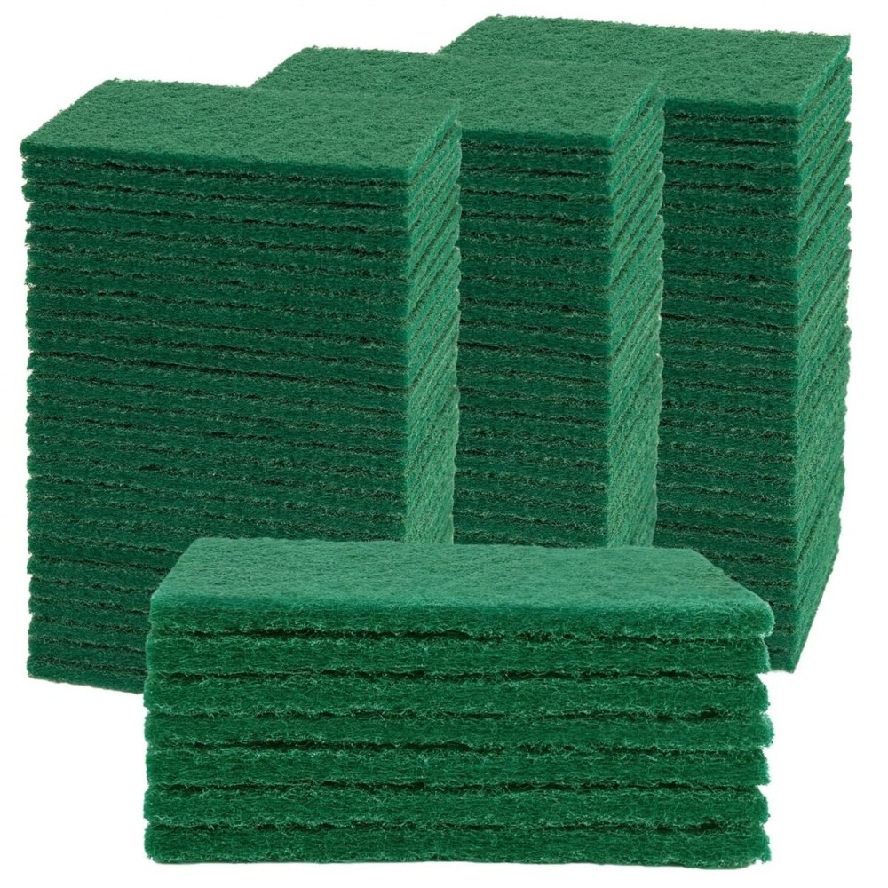 YoleShy 40 Pcs Scouring Pad, Dish Scrubber Scouring Pads,4 x 6 inch Green Reusable Household Scrub Pads for Dishes, Kitchen Scrubbers & Metal Grills
