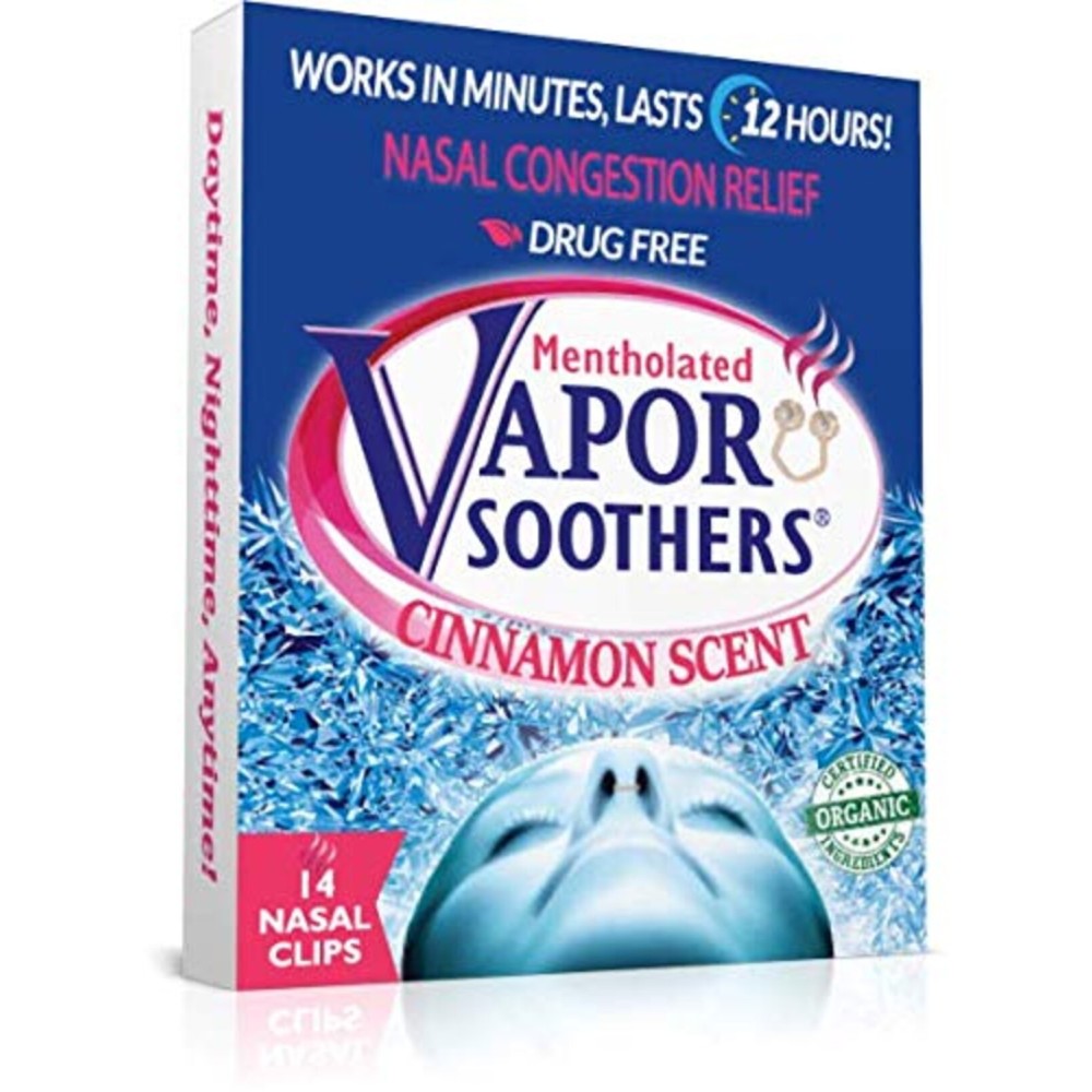 Mentholated Nasal Dilators for Breathing, Congestion, and Snoring - 14 Count Dual-Action Nose Inserts for Daytime and Nighttime Use - Hidden Nostril Opener Clips Last Up to 12 Hours - Cinnamon