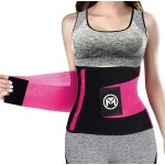 Moolida Waist Trainer for Women Waist Trimmer Workout Fitness Back Support (Hotpink,Small)