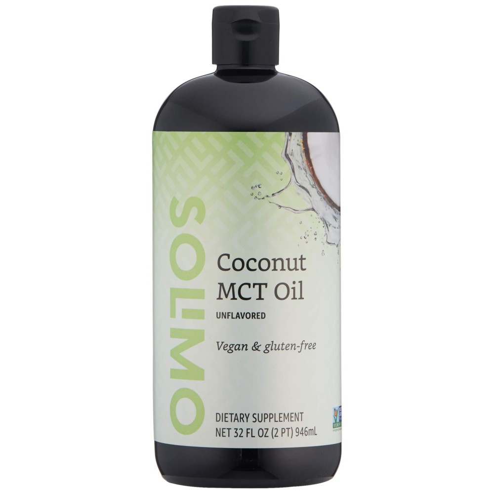 Amazon Brand - Solimo MCT Liquid Coconut Oil, Unflavored, Vegan & Gluten-free, 32 fl oz