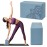 Gaiam Yoga Block - Supportive Latex-Free EVA Foam Soft Non-Slip Surface for Yoga, Pilates, Meditation (Blue Shadow Point)