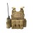 Invenko Heavy Duty Tactical Molle Airsoft Vest Outdoor Hunting Paintball Sports Outdoor Gaming Security Guard Duty Soft Vest (tan)