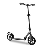 Lascoota Adult Kick Scooter - Black, 264 lb Capacity - Foldable Commuter Scooter for Adults with Front Suspension - Wear-Resistant Wheels & Adjustable Handlebar Height