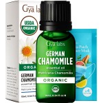 Gya Labs Organic German Chamomile Essential Oil - 0.34 Fl Oz - for Skin, Hair, Diffuser, Aromatherapy, DIY Candle Making Scents