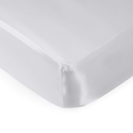 Pro Goleem Satin Soft Crib Sheet Great for Baby with Sensitive Hair Silky Baby Sheet White Unisex 52x28x8 Fitted Sheet