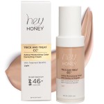 Hey Honey Trick and Treat CC Cream SPF 46 | Active Moisturizing Color Correcting Cream with Honey & Propolis | Best Cover For Rosacea, Skin Redness & Mature Skin | Cruelty-Free | 1 oz (Light Tone)