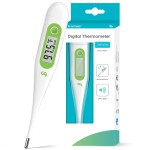 Femometer Thermometer for Adults and Kids, Digital Thermometer with Fever Alert, Memory Recall, C/F Switchable, for Oral, Rectal or Under Arm Use, Green