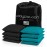 Play Platoon Weather Resistant Cornhole Bags - Set of 8 Regulation Corn Hole - Teal & Black - Durable Duck Cloth Corn Hole for Tossing Game, Includes Tote Bag