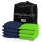 Play Platoon Weather Resistant Cornhole Bags - Set of 8 Regulation Corn Hole - Navy Blue & Lime Green - Durable Duck Cloth Corn Hole for Tossing Game, Includes Tote Bag