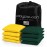 Play Platoon Weather Resistant Cornhole Bags - Set of 8 Regulation Size - Hunter Green & Yellow - Durable Duck Cloth for Tossing Game, Includes Tote Bag