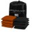Play Platoon Weather Resistant Cornhole Bags - Set of 8 Regulation Corn Hole Bean Bags - Burnt Orange & Black - Durable Duck Cloth Corn Hole Bag for Tossing Game, Includes Tote Bag
