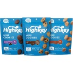 HighKey Cookies Variety Pack - 6.75oz Low Carb No Added Sugar 3-Pack Chocolate Chip Cookie, Snickerdoodle, Brownie Bites Low Carb Gluten Free Diabetic Snack Diet Friendly Food Sweets