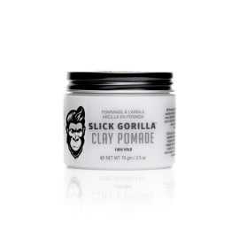 Slick Gorilla Clay Pomade for Men, 2.5 oz (75 ml), Firm Hold Hair Clay with Natural Matte Finish, Non-Greasy Mens Hair Pomade for Textured, Wavy & Thick Hair, Easy to Wash, No Flakes