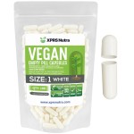 XPRS Nutra Size 1 Empty Capsules - 100 Count Empty Vegan Capsules - Vegetarian Pills - DIY Vegetable Capsule Filling- Veggie Pill Caps for Do-It-Yourself Supplements (White)