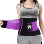 Moolida Waist Trainer Belt for Women Waist Trimmer Workout Fitness Back Support Belts (Purple, Small(24-28 Waist))