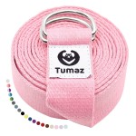 Tumaz Yoga Strap/Stretch Bands [15+ Colors, 6/8/10 Feet Options] with Extra Safe Adjustable D-Ring Buckle, Durable and Comfy Delicate Texture - Best for Daily Stretching, Physical Therapy, Fitness