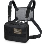 WYNEX Tactical Molle Admin Pouch of Laser Cut Design, Utility Pouches Molle Attachment Military Medical EMT Organizer with Map Pocket EDC EMT Pack IFAK Tool Holder Universal U.S.A Patch Included