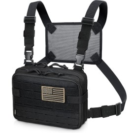 WYNEX Tactical Molle Admin Pouch of Laser Cut Design, Utility Pouches Molle Attachment Military Medical EMT Organizer with Map Pocket EDC EMT Pack IFAK Tool Holder Universal U.S.A Patch Included