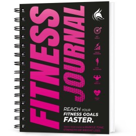 Clever Fox Fitness Journal Workout Log Book - Daily Fitness Planner Workout Journal for Women and Men. Spiral-Bound, Laminated Cover, Thick Pages, A5 (Pink)