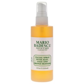 Mario Badescu Facial Spray with Aloe, Sage and Orange Blossom for All Skin Types | Face Mist that Hydrates & Uplifts | 4 FL OZ
