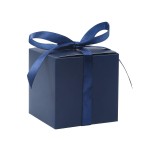COTOPHER 60pcs Wedding Favor Boxes, Paper Gift Boxes 3x3x3 Inches Small Gift Boxes with Ribbons Small Boxes for Gifts, Crafting, Cupcake, Candy, Bridesmaid Proposal BoxesEasy Assemble Boxes (Navy)
