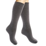 SocksLane Cotton Compression Socks for Women & Men. 15-20 mmHg Support Knee-High Charcoal Gray X/W