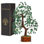 YATSKIA Green Aventurine - Crystal Tree, Gemstone Tree, Chakra Tree of Life, Balancing Tree, Healing Crystal, Crystal and Stone Decor, Fungshui Decorations, Positive Energy Gifts for Women