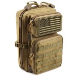 LIVANS Tactical Molle Utility Pouch, EDC Tool Pouch Tactical Phone Pouches Mini Waist Pouches Medical EDC IFAK Pack Mini Design of 3-Day Backpack