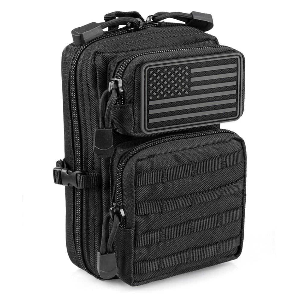 LIVANS Tactical Molle Utility Pouch, EDC Tool/Tactical Phone, Mini Waist Pouches Medical IFAK Pack Design of 3-Day Assault Backpack