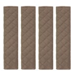 MIRKOO Car Seat Belt Cover Pad, 4-Pack Soft Car Safety Seat Belt Strap Shoulder Pad for Adults and Children, Suitable for Car Seat Belt, Backpack, Shoulder Bag, Laptop Computer Bag(4-Khaki)